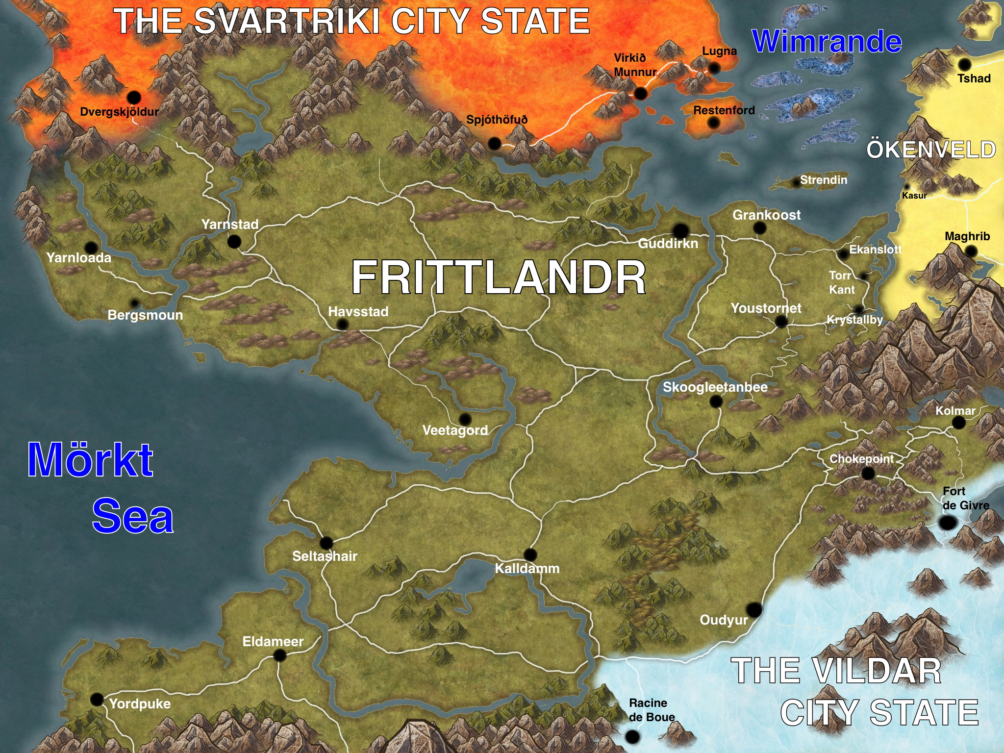 map of Frittlandr